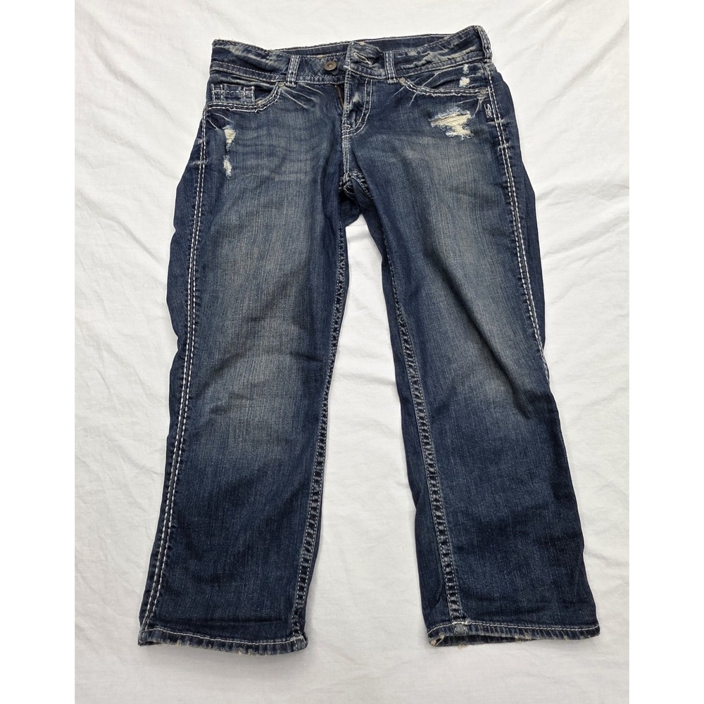 Silver Jeans Co. Women's Suki Medium Wash Denim Capris Size W31/L22.5